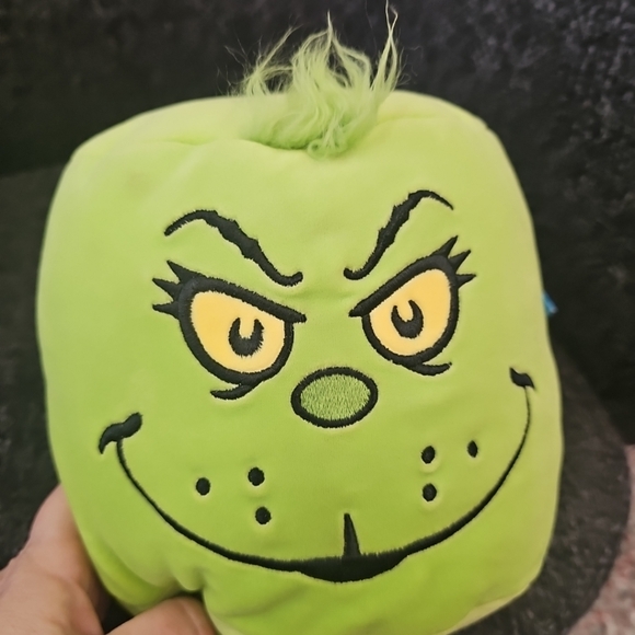 NWT Aurora Dr Seuss 6" Grinch Mallow Plush Green Face Head Eco Friendly - Picture 8 of 8